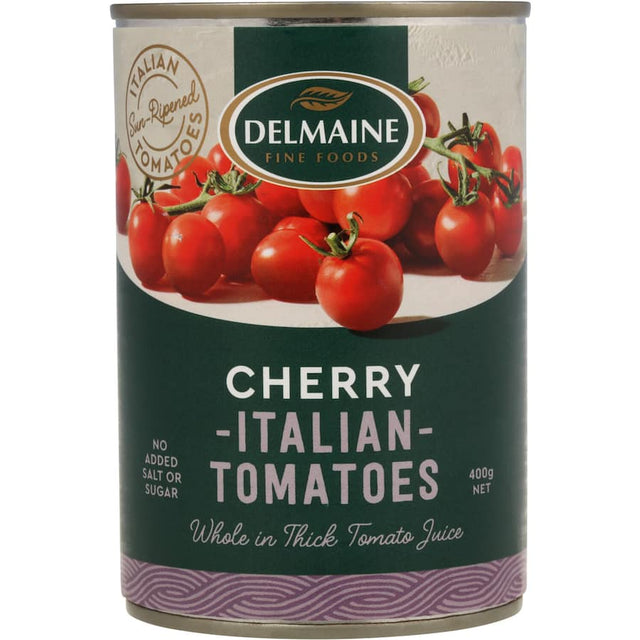 Delmaine Flavoured Tomatoes Italian Cherry: Firm, sweet cherry tomatoes bursting with flavor, perfect for sauces and garnishes.