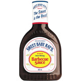 Bottle of Sweet Baby Ray's BBQ Sauce, showcasing its rich, sweet and tangy flavor for grilling meats and enhancing dishes.