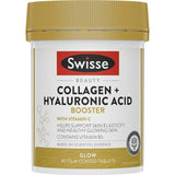 Swisse Collagen Plus Hyaluronic Acid Booster for youthful, radiant skin, enhancing elasticity and hydration for all skin types.