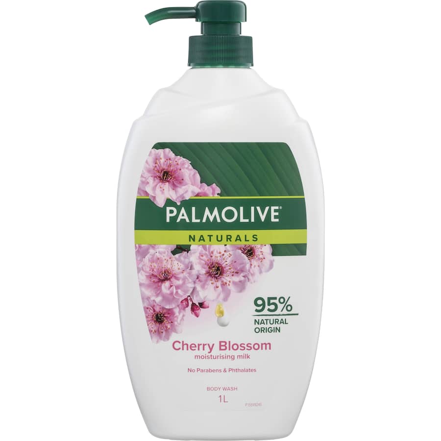 Palmolive Naturals Body Wash Moisturising Cherry Blossom Pump 1L