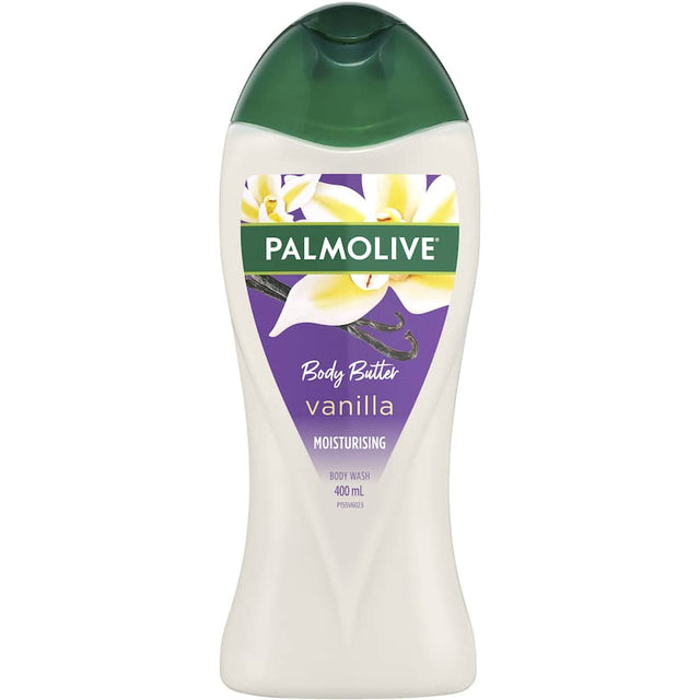 Creamy Palmolive Body Wash Heaven Vanilla Shower Gel, delivering hydration and soothing vanilla fragrance for luxurious skincare.