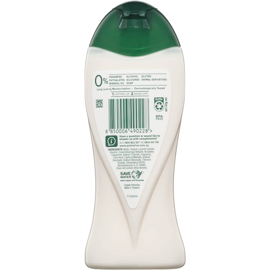 Creamy Palmolive Body Wash with heavenly vanilla scent, deeply moisturizes for soft, radiant skin and a spa-like shower experience.