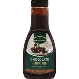 Delmaine Topping Chocolate: rich fudge topping made with real cocoa for enhancing desserts and fruits. Perfect for pancakes and brunch!