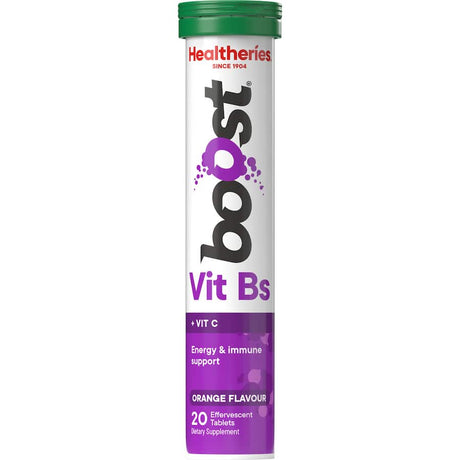 Effervescent Vitamin B tablets dissolve in water for an energizing, refreshing drink packed with essential B vitamins.