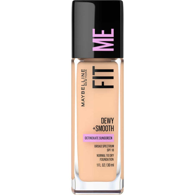 Maybelline Fit Me Foundation Classic Ivory 120 offers buildable coverage, hydration, and SPF 18 for a radiant, smooth finish.