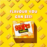 Arnotts Shapes Crackers Cheddar, crunchy snacks with creamy cheddar flavor, perfect for parties and casual snacking.