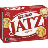 Crunchy Arnotts Jatz Crackers Original, perfect for pairing with cheese and dips for any snacking occasion.