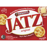 Crispy Arnotts Jatz Crackers Original, perfect for snacking or pairing with cheese and dips, made from quality ingredients.