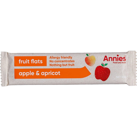 Annie's Fruit Bar Apple & Apricot, a wholesome vegan snack made from whole fruits, perfect for on-the-go energy.