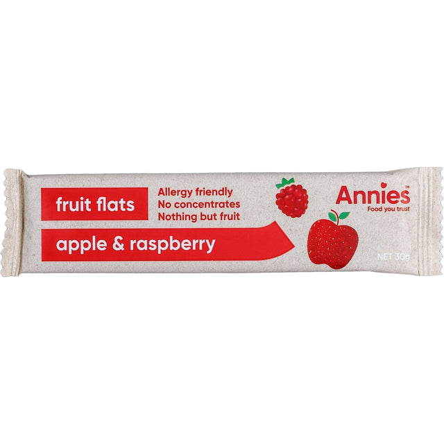 Annie's Fruit Bars Apple & Raspberry: gluten-free, real fruit snack, perfect for on-the-go healthy indulgence.