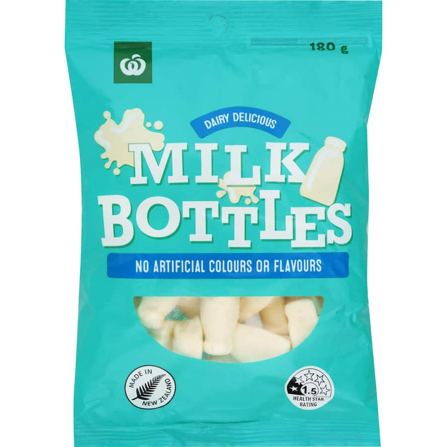 Sweet and chewy milk bottle-shaped lollies, perfect for satisfying cravings and adding joy to any occasion.