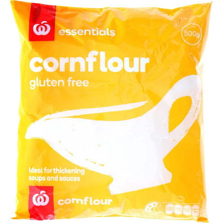 Essentials Cornflour: Versatile cornflour ideal for cooking and baking, enhancing recipes with a smooth texture.