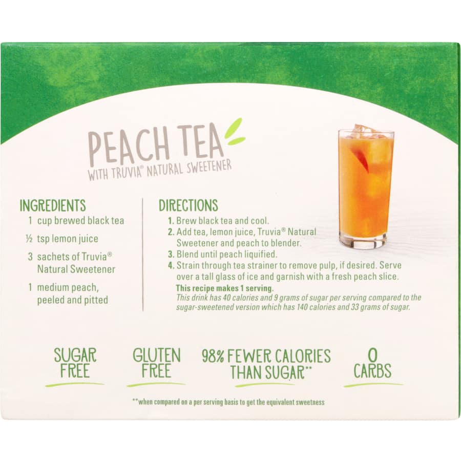 Truvia Stevia Sachets for guilt-free sweetness, zero calories, perfect for coffee, smoothies, and low-carb diets.