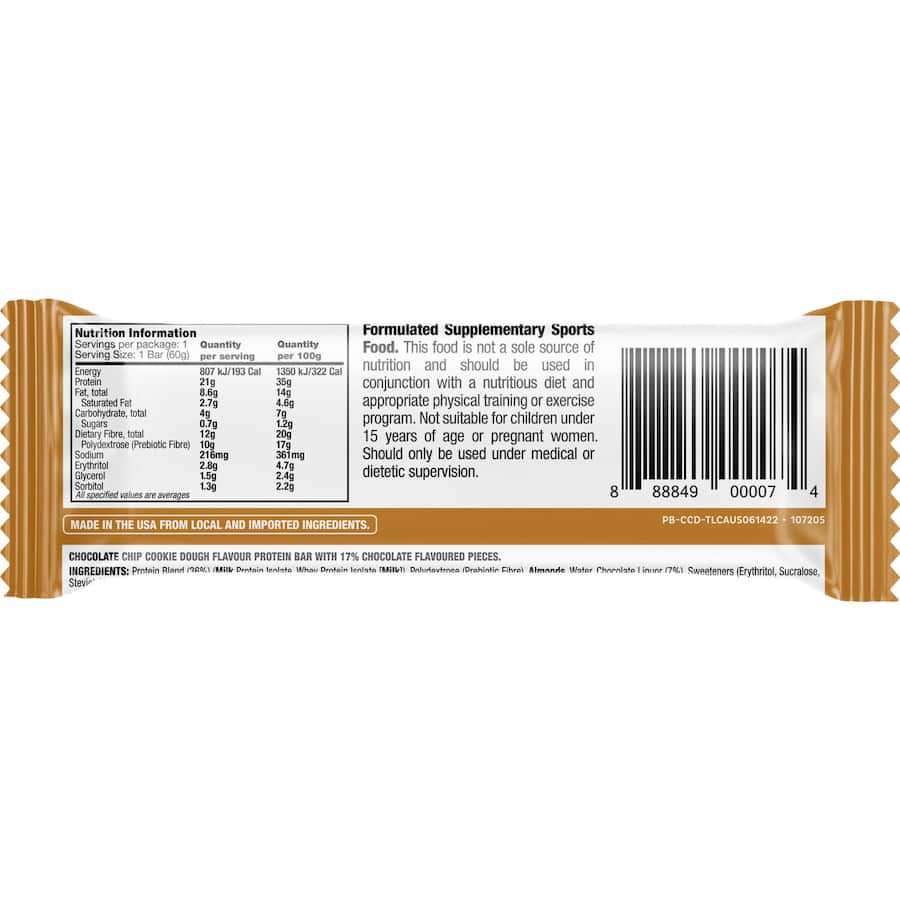 Chocolate Chip Cookie Dough Quest Bar, a high-protein, fiber-rich snack that satisfies cravings guilt-free.
