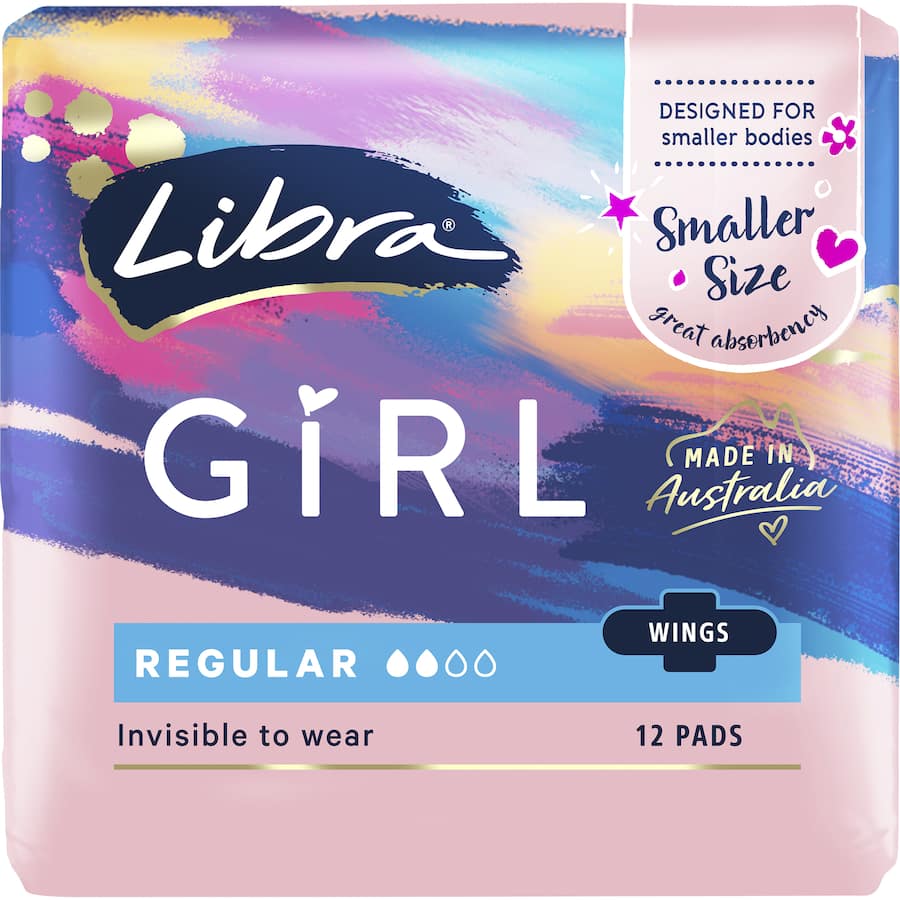 Libra Girl Ultra Thin Pads with Wings offer discreet, secure protection for active teens with innovative moisture-lock technology.