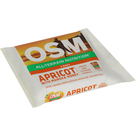 One Square Meal Apricot Muesli Bars with oats and fruit, ideal for a nutritious on-the-go snack.