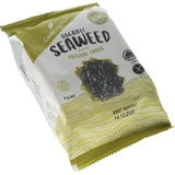 Crispy organic nori seaweed snack, lightly roasted with natural sea salt, rich in nutrients and umami flavor.