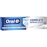 Oral B Pro Health Advanced Whitening Toothpaste for a brighter smile, strengthens enamel, and fights plaque with a refreshing mint flavor.