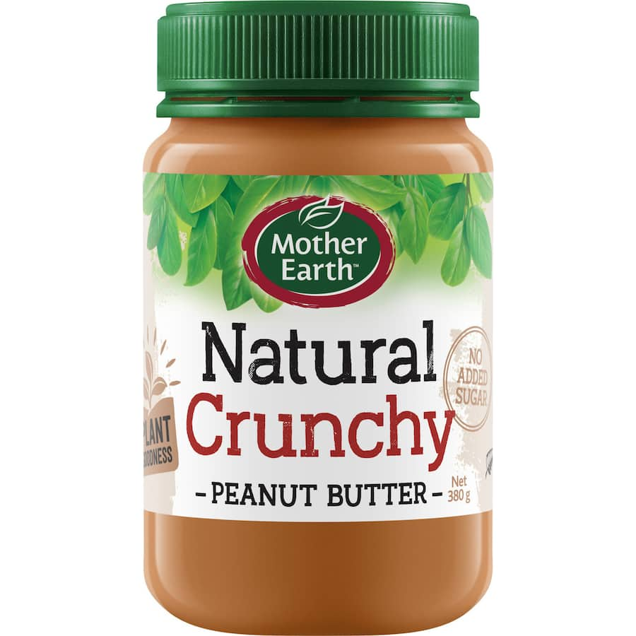 Crunchy peanut butter filled with nutty flavor, sea salt, and protein, perfect for healthy snacking and meals.