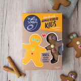 Adorable iced gingerbread cookies for kids, made from 100% natural ingredients, perfect for festive moments and snacks.