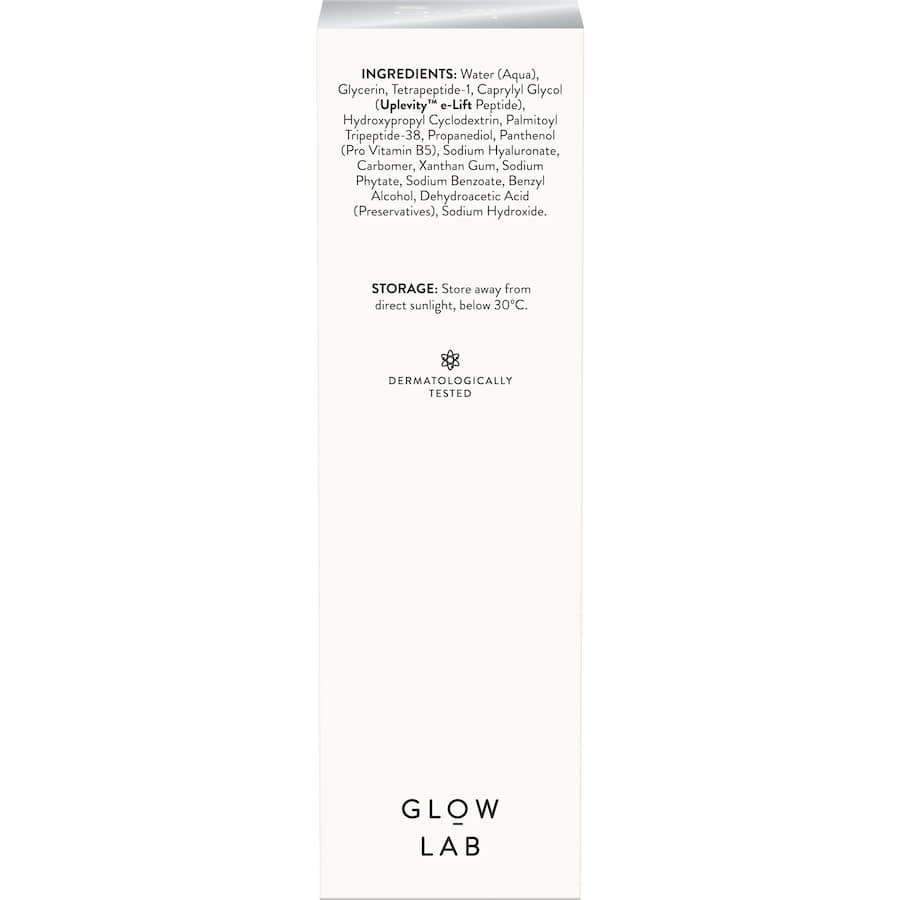 "Glow Lab Facial Serum Filler Effect, a multi-peptide serum for lifting, toning, and reducing fine lines for youthful skin."