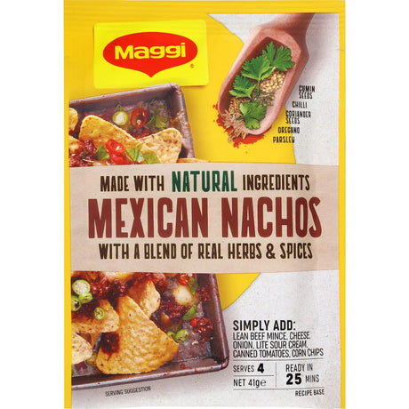 Maggi Recipe Base Mexican Nachos for making authentic, gourmet nachos quickly at home with versatile flavors and spices.