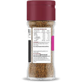 Masterfoods Cajun Seasoning in a glass shaker, featuring paprika, basil, chili, and fennel for deliciously spiced dishes.