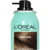 L'Oreal Magic Retouch Hair Colour 3 Brown spray for quick grey coverage, blending seamlessly with brunette tones.