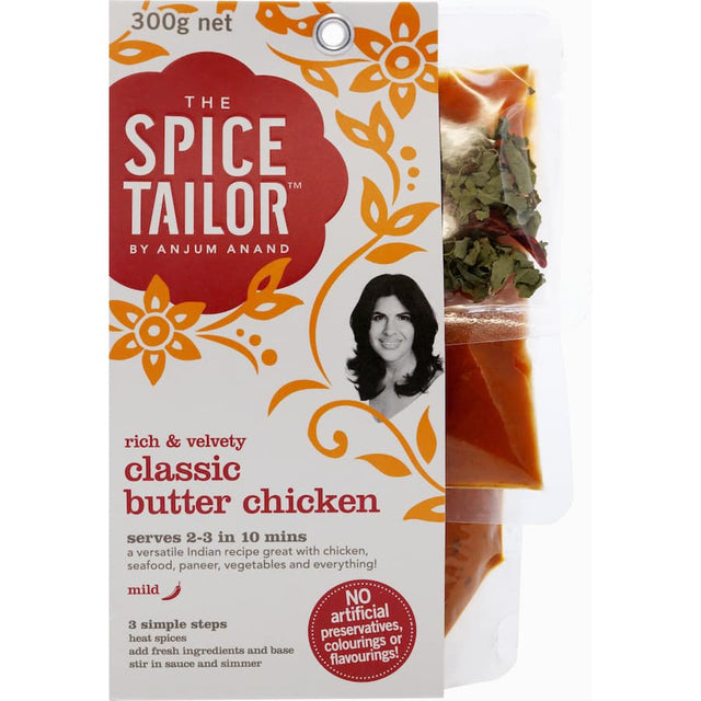 Image of The Spice Tailor Classic Sauce Kit for Butter Chicken, showcasing a gourmet Indian cooking experience with rich, creamy flavors.