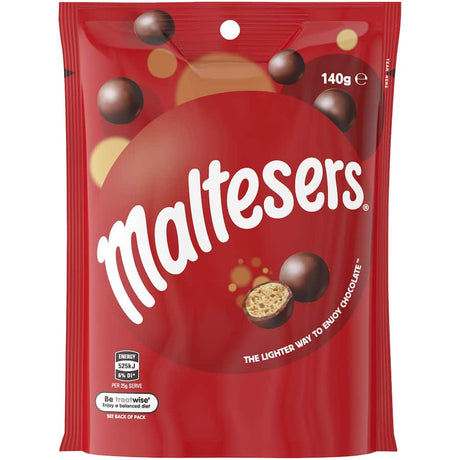 Maltesers Chocolate Sharepack featuring light malt centers coated in rich milk chocolate, perfect for sharing and enjoying anytime.