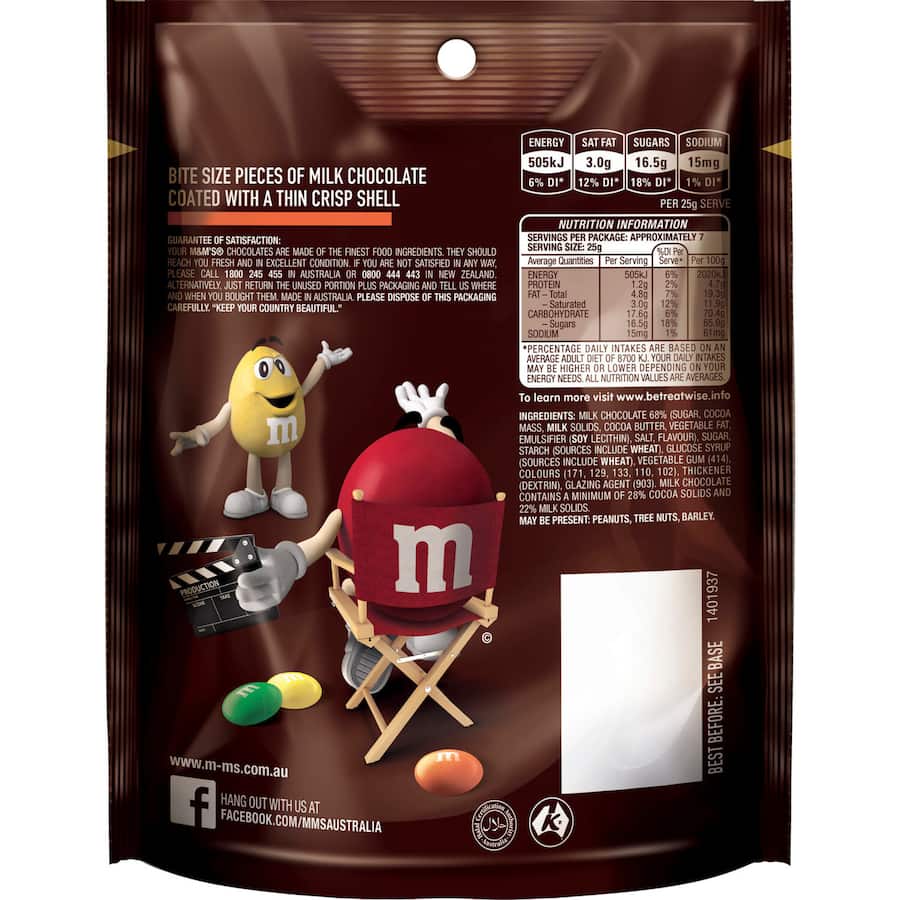 M&m's Chocolate Milk Chocolate Bag 180g