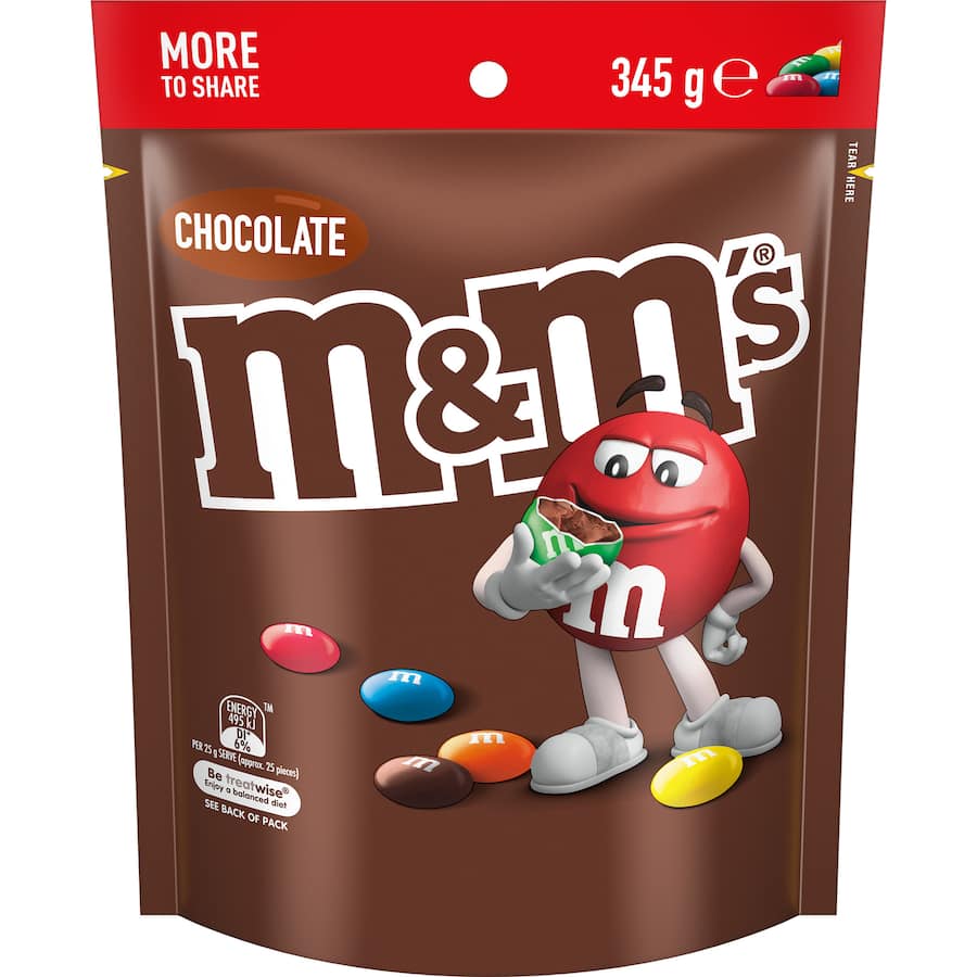 M&M's Chocolate Sharepack featuring colorful milk chocolate candies, perfect for sharing at parties or baking treats.