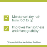 Palmolive Naturals Shampoo Intensive Moisture with Coconut Extract, designed for dry hair, offers deep hydration and softness.