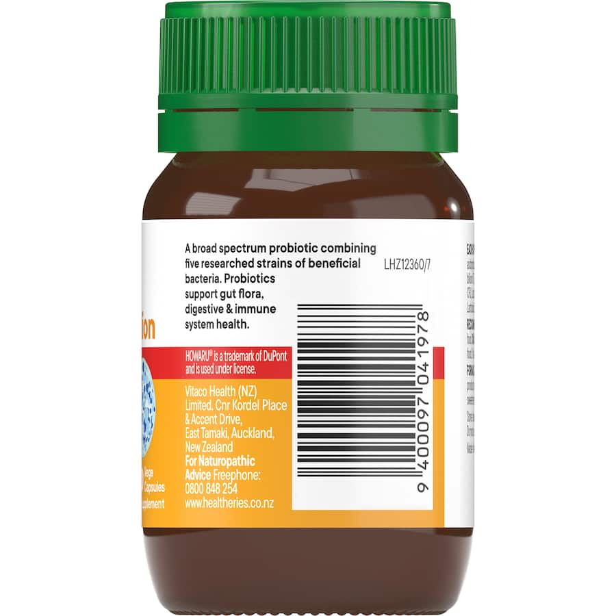 Healtheries Probiotica Probiotic 50 Billion capsules, promoting gut health with 50 billion CFUs from 14 strains for optimal wellness.