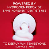 Colgate Optic White toothpaste offers 4 shades whiter teeth with 2x hydrogen peroxide for deep stain removal and daily care.
