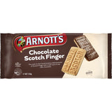 Arnotts Chocolate Scotch Fingers: traditional biscuits half-coated in rich milk chocolate for a delightful crunch.