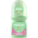 Mitchum Roll On Powder Fresh Lady deodorant, designed for all-day freshness and moisture absorption for active women.