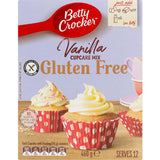 Delicious Betty Crocker gluten-free vanilla cupcake mix for easy baking, with a light and fluffy texture perfect for any occasion.