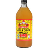 Bragg Apple Cider Vinegar in a bottle, rich in nutrients and enzymes for wellness, cooking, and digestion.