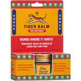 Tiger Balm Muscular Rub Extra Strength, a herbal ointment for fast relief of muscle pain, aches, and insect bites irritation.