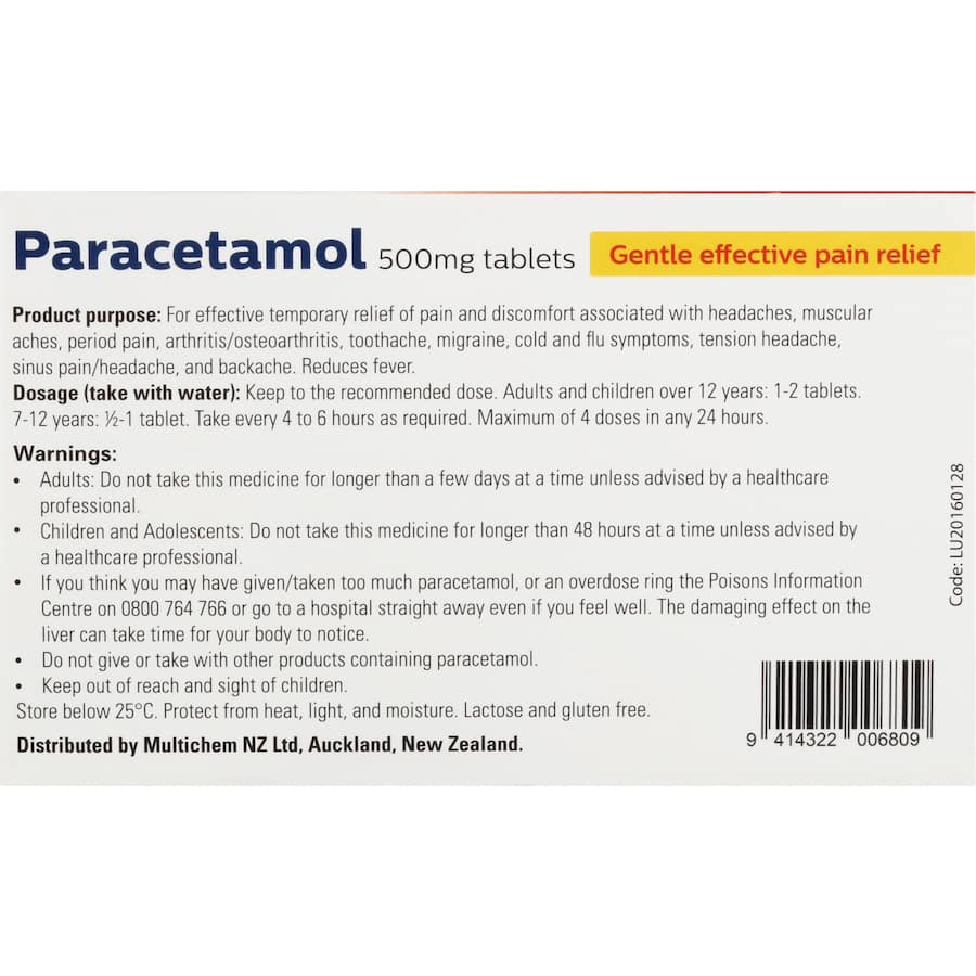 Health Direct Paracetamol: trusted pain relief and fever reducer for headaches, muscle aches, and joint pain.