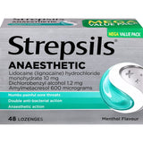 Strepsils Plus Lozenges in menthol flavor provide anesthetic relief and antibacterial action for sore throats.