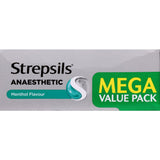 Strepsils Plus Lozenges: menthol-infused pain relief with antibacterial action for soothing sore throats on-the-go.