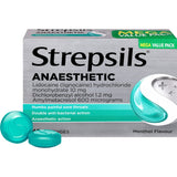 Strepsils Plus Lozenges for sore throat relief with menthol, featuring anaesthetic and double antibacterial action.