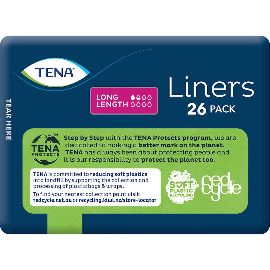 TENA Panty Liners Long offer high absorbency and comfort, designed for reliable protection against light incontinence.