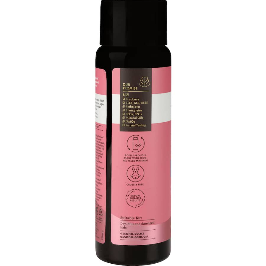 Essano Shampoo Argan Oil: nourishing formula with argan oil, macadamia, and pomegranate for healthy, vibrant hair.