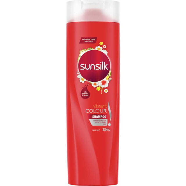 Sunsilk Shampoo Vibrant Colour enhances and nourishes colored hair for radiant shine and long-lasting vibrancy.