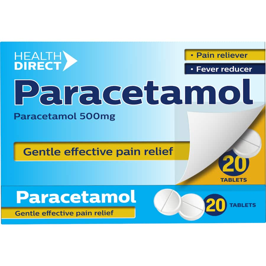 Health Direct Paracetamol 500mg Tablets provide fast-acting relief from pain and fever, perfect for mild to moderate discomfort.