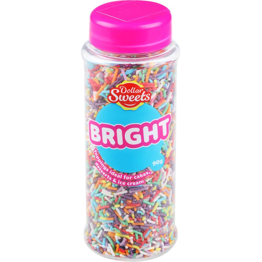 Colorful Dollar Sweets Bright Sprinkles, perfect for adding a festive touch to cupcakes, cakes, and cookies.