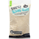 Woolworths Sesame Seeds in a bag, offering a nutrient-rich addition with a nutty flavor for salads and baked goods.